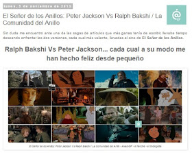 Lo + leído en el troblogdita - abril 2016 - ÁlvaroGP - el troblogdita - el fancine - el gastrónomo - El Señor de los Anillos - Ralph Bakshi y Peter Jackson