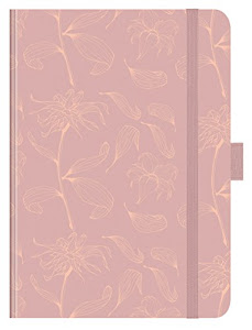 PT Big Rose Gold Flowers 270519 2019: Hochwertiger Buchkalender. Terminplaner mit Wochenkalendarium, Gummiband und Stifthalter. 12 x 17 cm