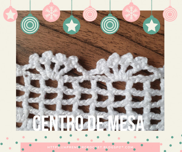 centro de mesa en crochet filet para navidad