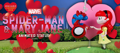 Animated Marvel Spider-Man & Mary Jane Statue by Skottie Young x Gentle Giant