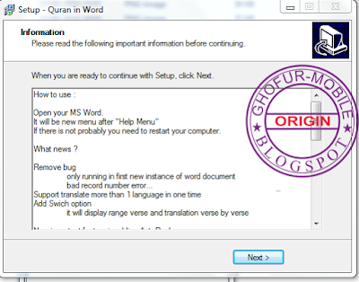 Cara memasang dan menggunakan ayat Al-Quran pada Microsoft Word 2007