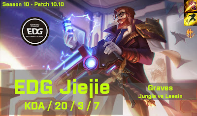 EDG Jiejie Graves JG vs Leesin - KR 10.10