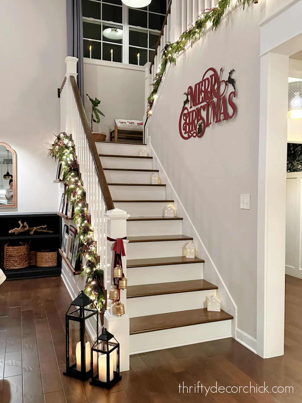 open stairs wood and white