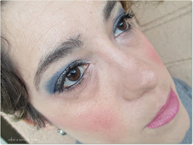 Maquillaje de fiestas low cost en plata y azul