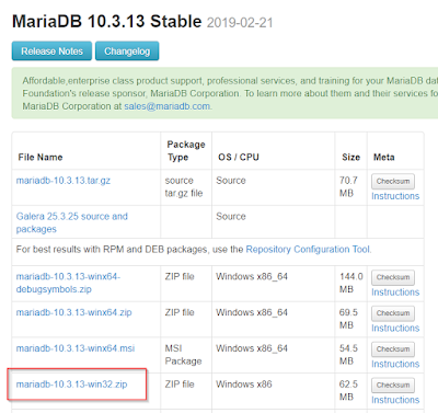 meng-upgrade/update MariaDB di XAMPP untuk Windows