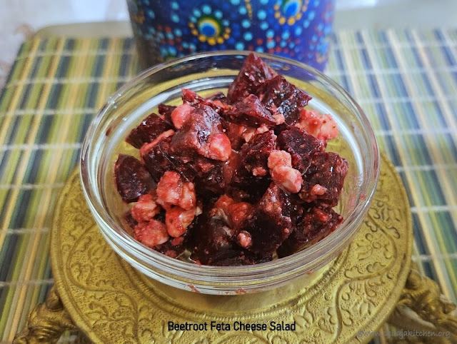 images of Beetroot Feta Cheese Salad Recipe / Beetroot Salad Recipe / Easy Beet Salad with Feta Cheese Recipe / Beet Salad with Feta - Easy Salad Recipes