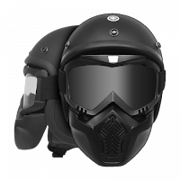 helm fighter warna hitam (black) dari yamaha