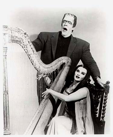  Munster' and Yvonne De Carlo as his vampiric loving wife'Lily'