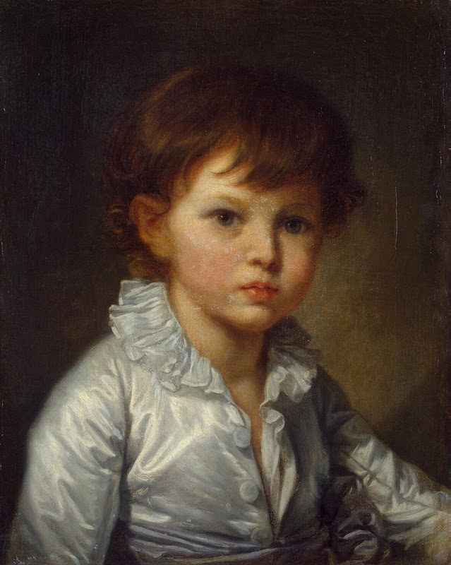 Portrait of Count Pavel Stroganov as A Child by Jean-Baptiste Greuze - Portrait Paintings from Hermitage Museum