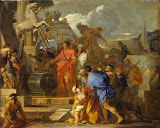 Augustus before the Tomb of Alexander by Sebastien Bourdon - History Paintings from Hermitage Museum