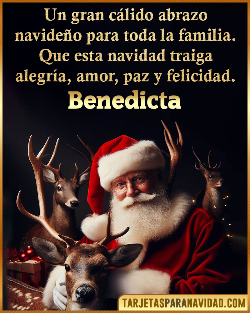 Tarjetas Navideñas personalizadas para Benedicta