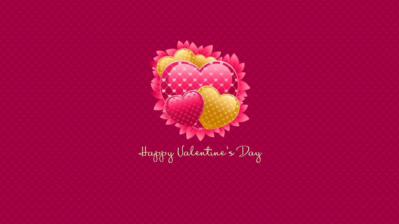 Wallpaper Valentines Day Inscription Congratulation Hearts Pink Background