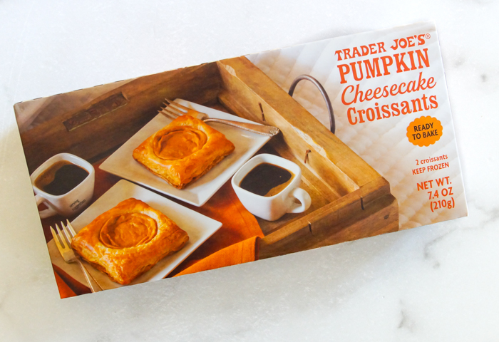 Trader Joe's pumpkin cheesecake croissants box