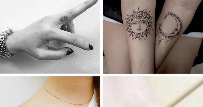 Sun And Moon Small Tattoo Sun And Moon Small Tattoo