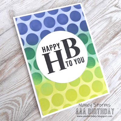 Birthday card with stencil