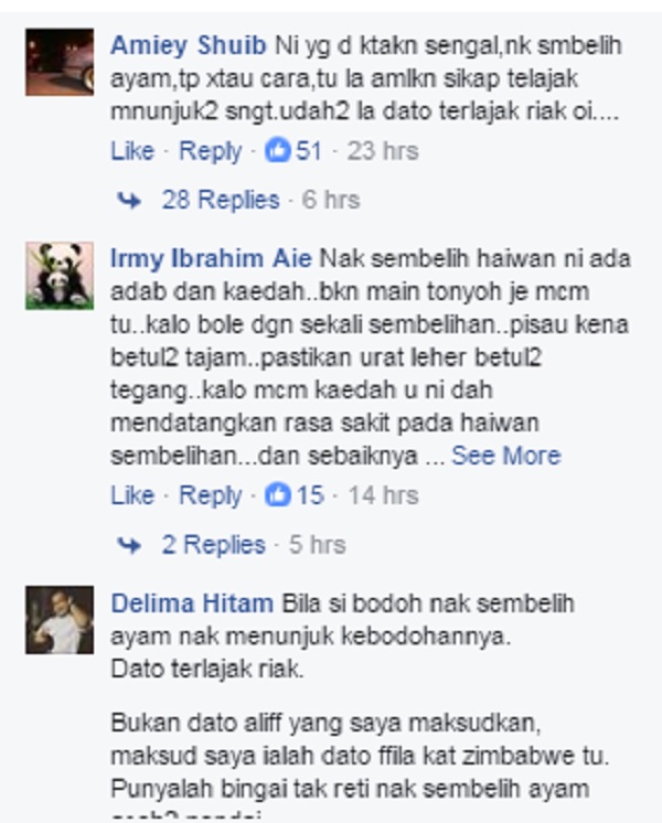 Netizen Kecoh Kata Cara Dato Aliff Syukri Sembelih Ayam ...
