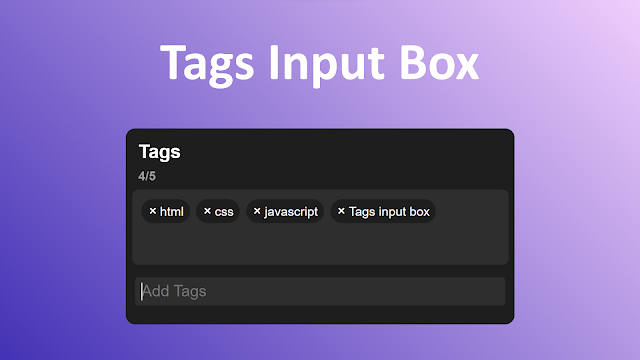 Tags input box