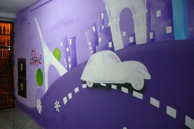 Wandmalerei, aranżacja baru, Lublin Malarstwo ścienne
