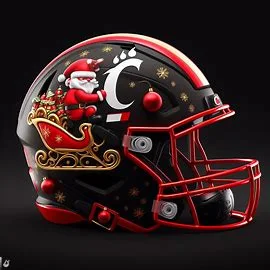 Cincinnati Bearcats Christmas Helmets