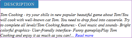 Tom Cooking game review