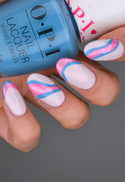 Pink Barbie Swirl Nail Art