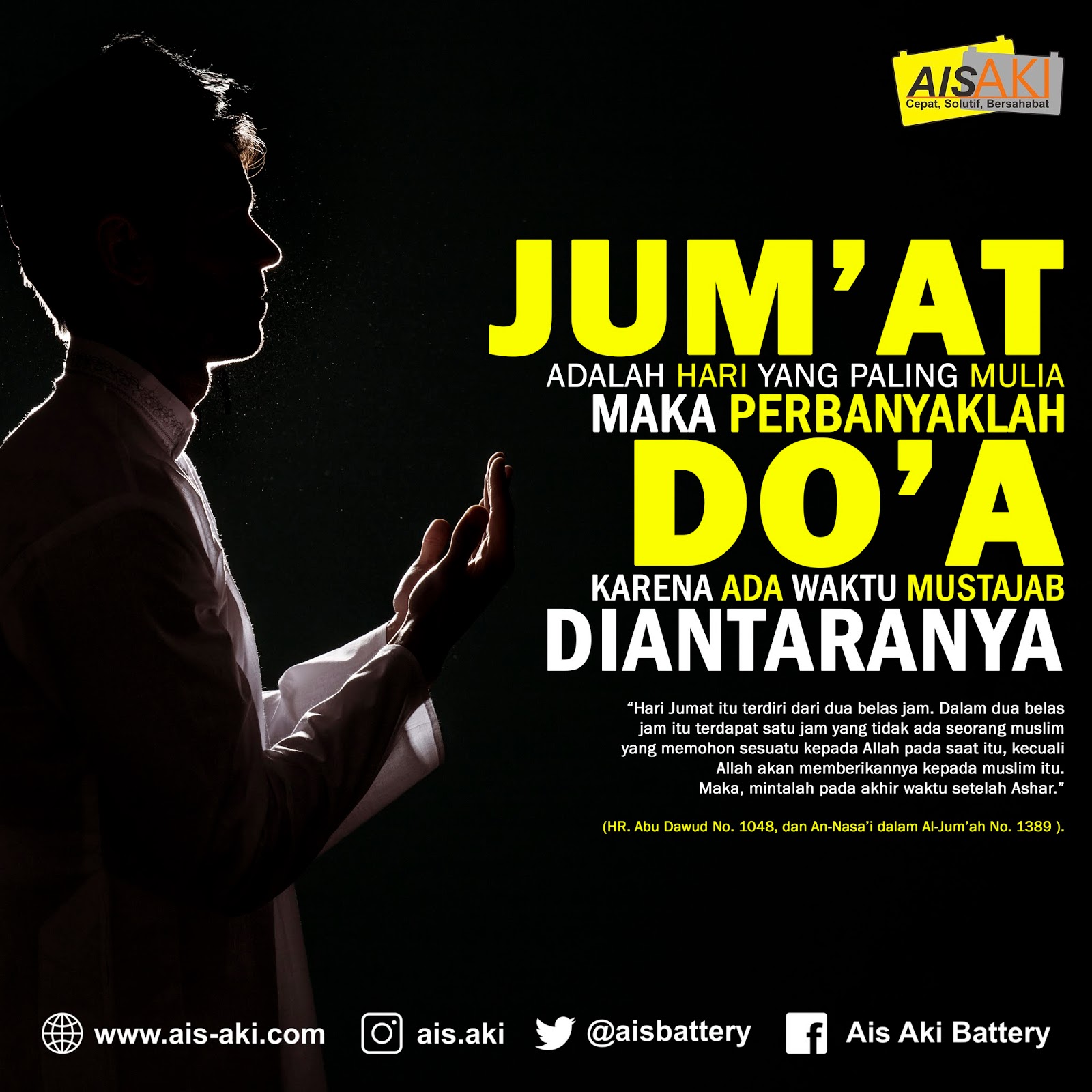 Jumat Berkah AIS AKI AIS AKI TOKO AKI BUKA SAMPAI MALAM