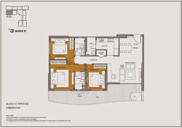 Thiết kế căn hộ 3 phòng ngủ tòa S1 chung cư Seasons Avenue