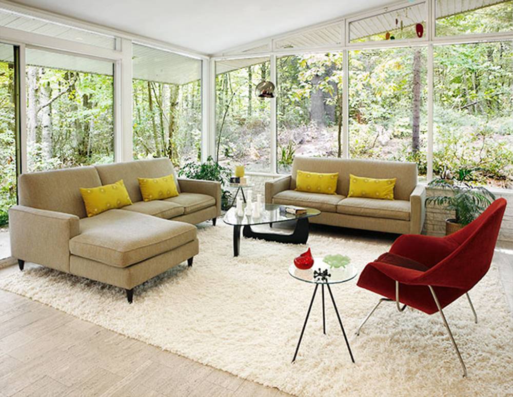 1950s Modern Living Room Mid Century Modern Interior