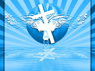 Blue color Beautiful nature religious background photo with Cross design download religious photos of Jesus and Christian images for free