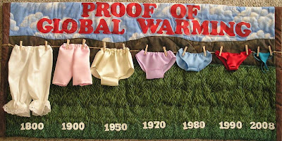 Quilt titled Proof of Global Warming