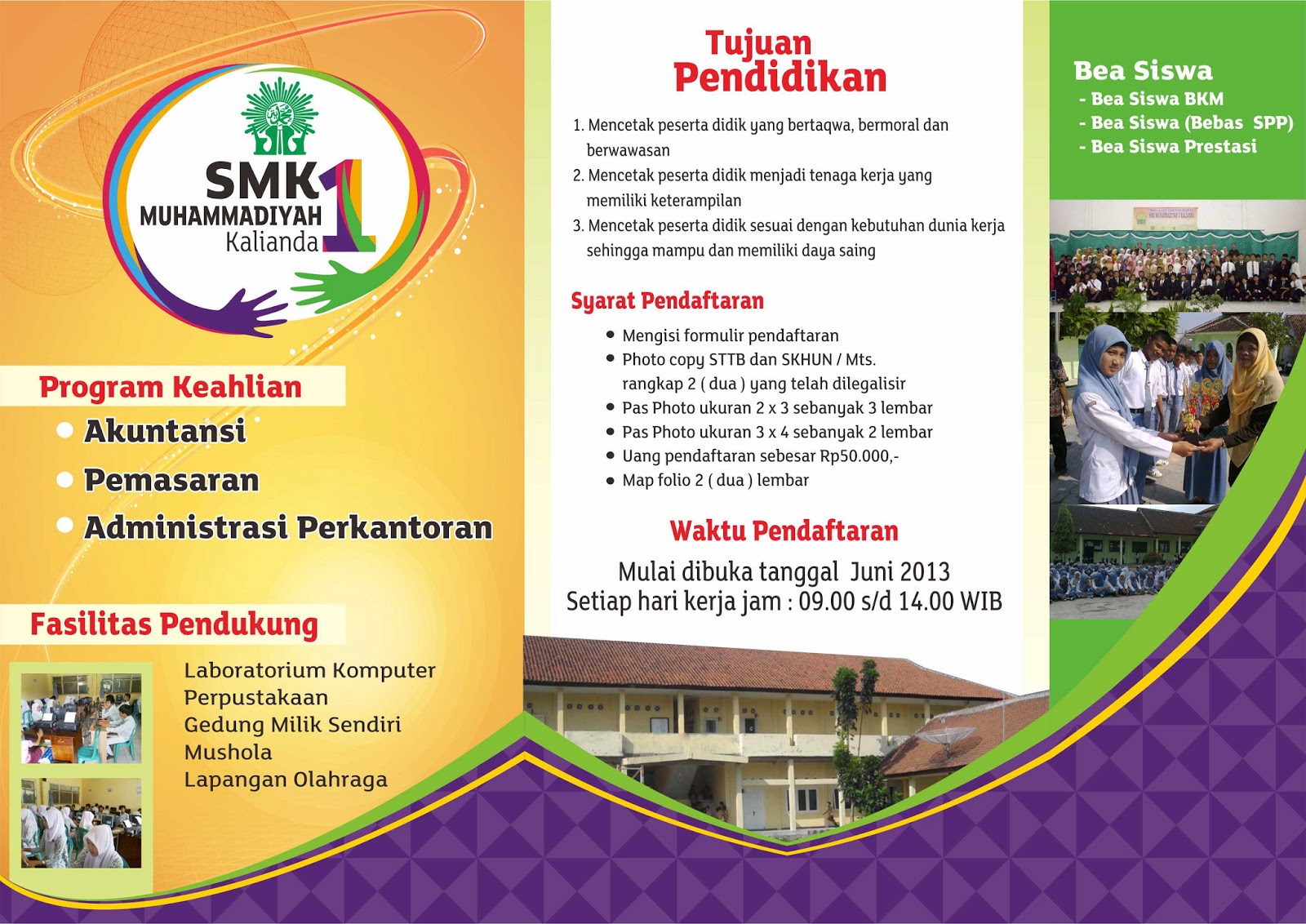 Afrora Desain  Brosur  SMK Muhammadiyah Lampung Selatan