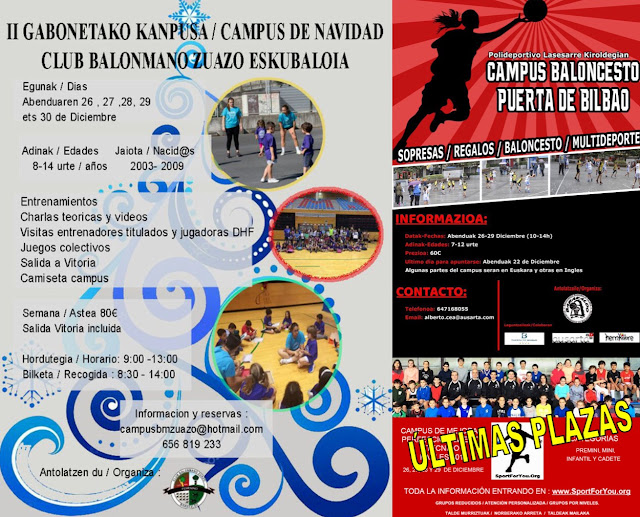 campus deportivos de Navidad en Barakaldo