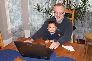 helping daddy