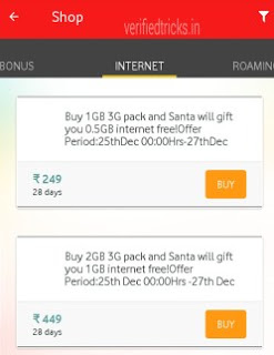 Vodafone internet packs