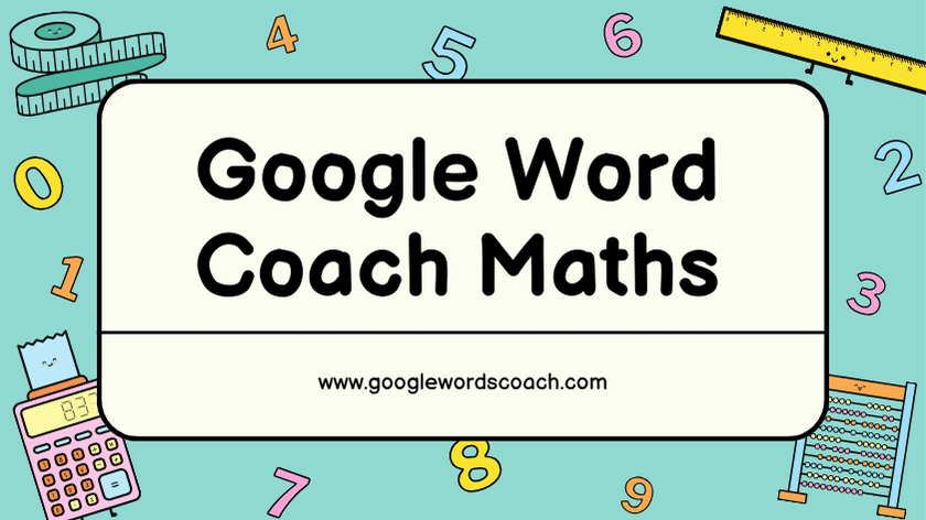 Google Word Coach Maths | Play Google Word Coach For Mathematics