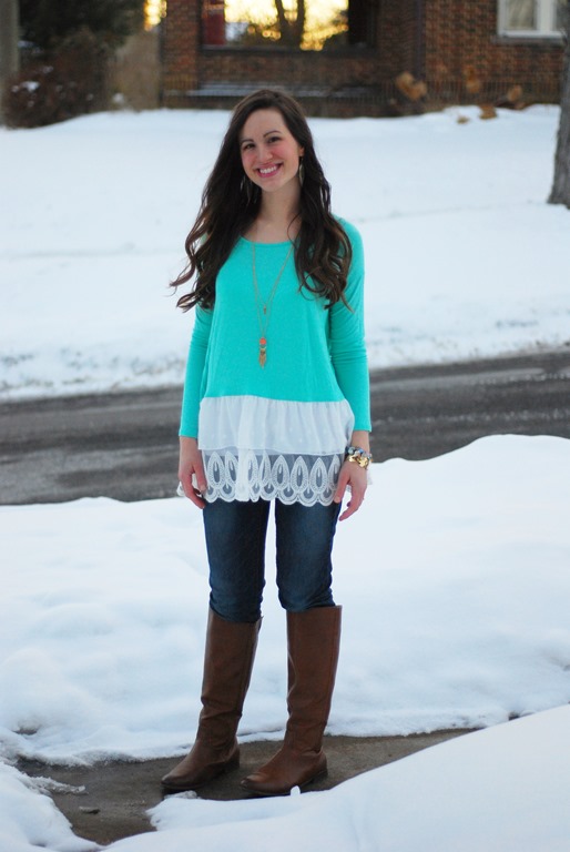 Lace Tunic & Jeans