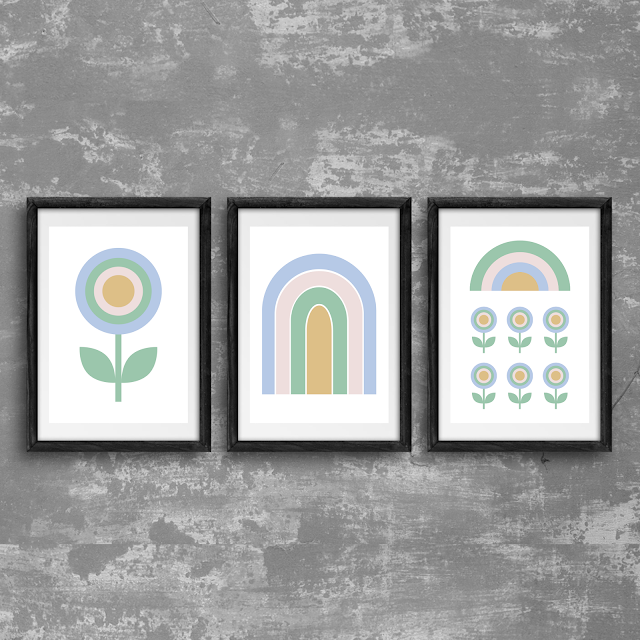 Printable Retro Wall Art Set