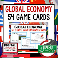 Global Economy Performance Activity Economics Activity, Economics Teacher Economics Game Cards Economic Test Prep
