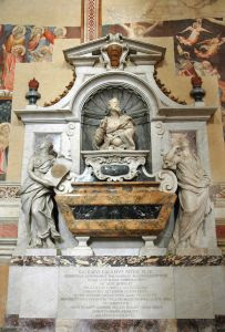 Monumental tomb of Galileo Galilei in the church of Santa Groce.