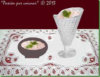 Crema de leche con papaya