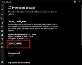 Cara Update Windows Defender