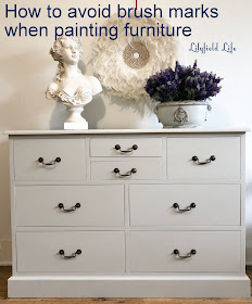 how to avoid brushmarks and have a lovely smooth finish when painting furniture by Lilyfield life