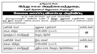 TNHRCE Perambalur Recruitment 2022 Office Assistant Posts