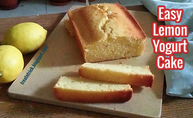 Easy Lemon Yogurt Cake Recipe @ treatntrick.blogspot.com