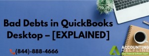 Writing of bad debts in QuickBooks Desktop is obviously not a great job but most of the businesses have to deal with such deplorable decisions where they can’t recover the amount for product or services given to the customers.