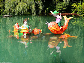 Linternas del Gardens of Lighten en el Jardín Chino, Montreal