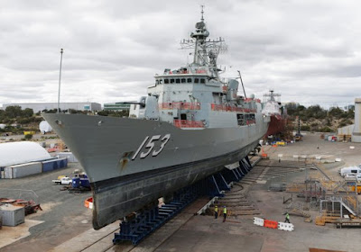 Last Anzac-class Frigate Docks for Anti-Ship Missile Defence Upgrade