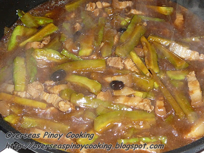 Pork Ampalaya with Black Beans - Cooking Procedure