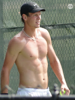 Tomas Berdych Shirtless at Cincinnati Open 2009