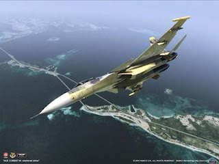 fotos do game ace combat 4: shattered skies detonado de funções deste game de playstation 2, avião em pleno voo